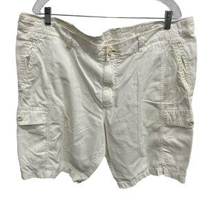 Tommy Bahama Mens White Cargo Shorts Relaxed Fit Sz 42